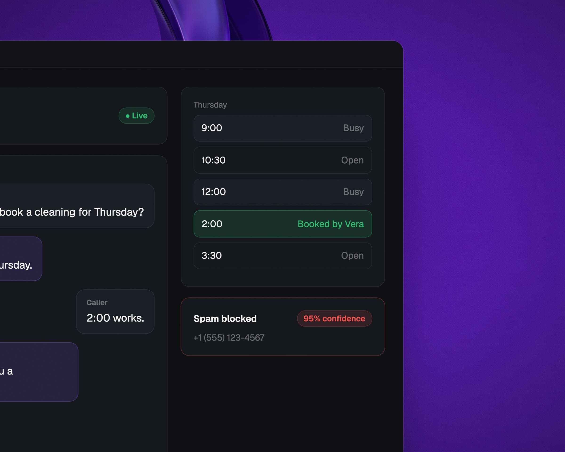 VeraVoice: AI Phone Receptionist, image 3